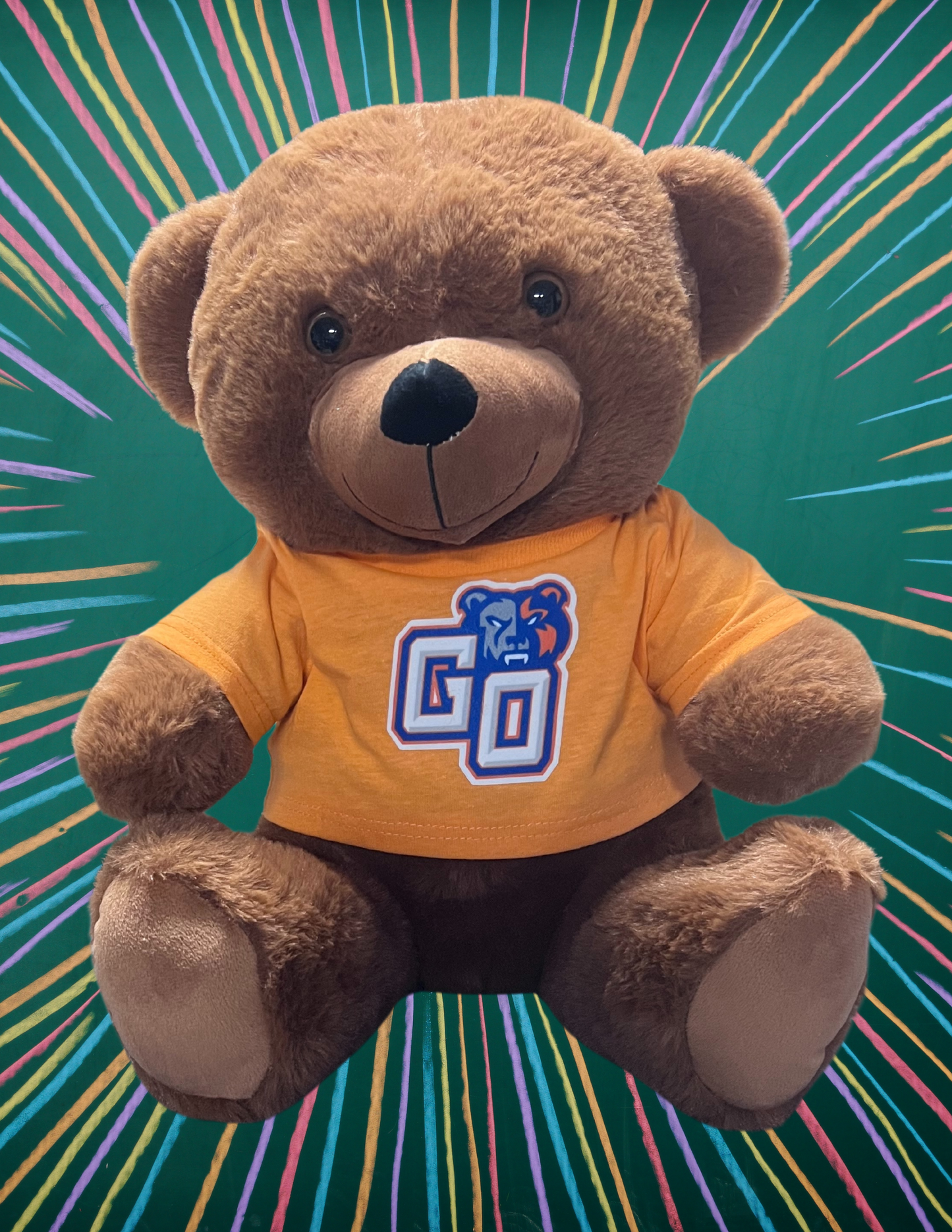 14" GOHS Bear - GO Logo - Orange Shirt