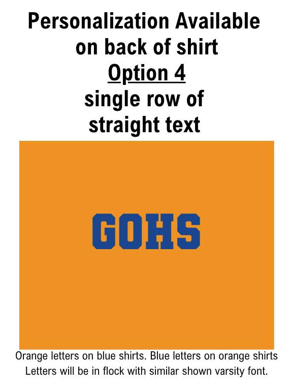 14" GOHS Bear - GO Logo - Orange Shirt - PERSONALIZE!