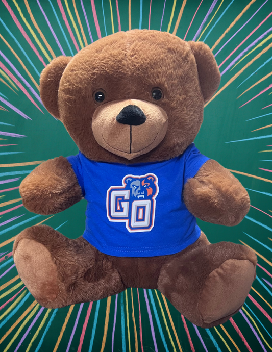14" GOHS Bear - GO Logo - Blue Shirt