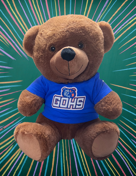 14" GOHS Bear - GOHS Logo - Blue Shirt