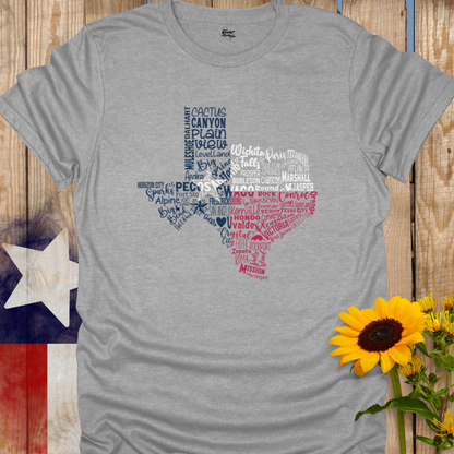 Texas Cities Flag Overlay